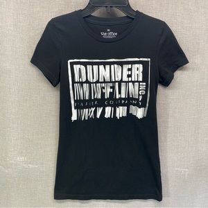 The Office Dunder Mifflin Black T-Shirt Size | XS‎